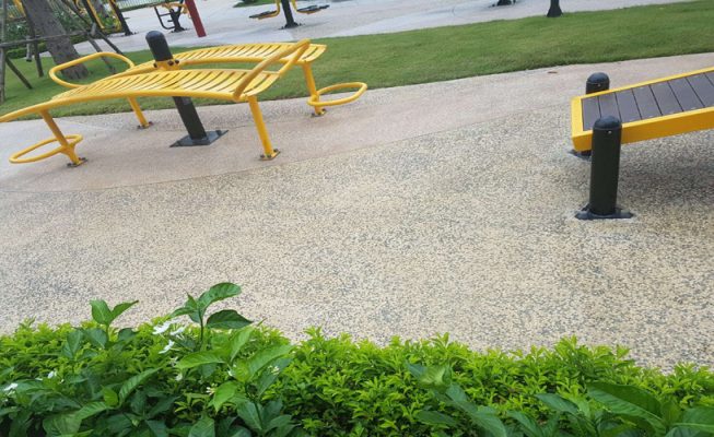 Mini Pebble Stone used to pave Sidewalks in Parks and Public